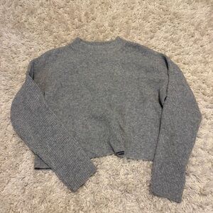 Lulu's Heather Gray Knit Sweater
